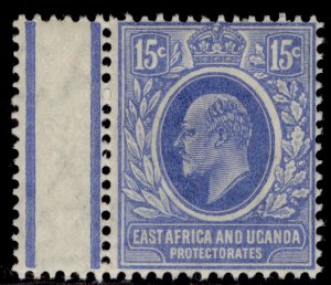 EAST AFRICA and UGANDA EDVII SG39, 15c bright blue, NH MINT. Cat £32.