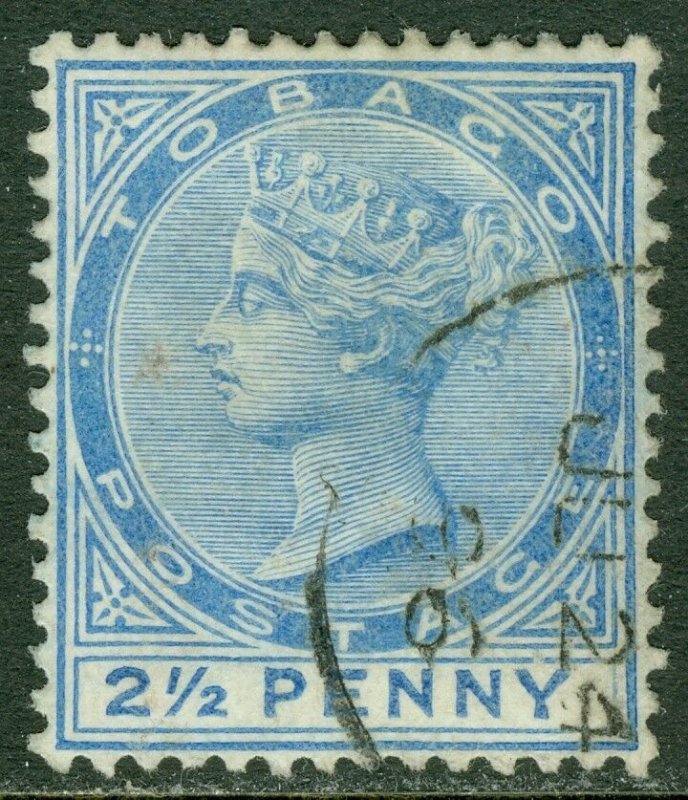 EDW1949SELL : TOBAGO 1883 Stanley Gibbons #16ca (slash flaw repaired) Cat £140.