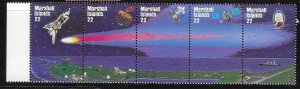 Marshall islands 1985 US Space Shuttle Halley's Comet Strip Sc 90a MNH C14