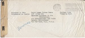 Cleveland, OH to U.S. P.O.W. Philippines Military Prison Camp 1943, RTS (C4862)