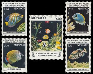 Monaco 1985 Fish Scott #1481-1485 Mint Never Hinged