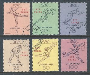 Trieste Zone B #51-6 Used '52 Olympic Games Ovptd.
