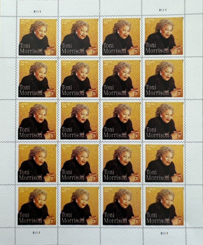 US Toni Morrison Forever Mint Sheet of 20 stamps. PreOrder Ships 7 Mar 2023. United States