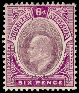 SOUTHERN NIGERIA SG39a, 6d dull purple & brt purple, LH MINT. Cat £27.