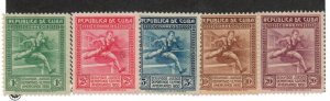 Cuba 299-303 Set Mint no gum