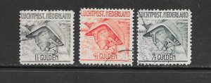 NETHERLANDS #C6-8 AIRMAIL CANCELED