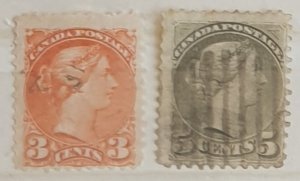 Canada Postage Stamps 1870 Used Condition