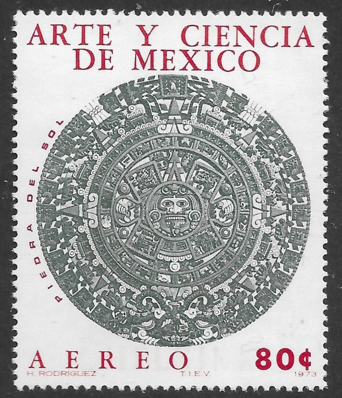 Mexico Scott C417 MNH 80c Aztec Sunstone Air Mail Issue of 1973
