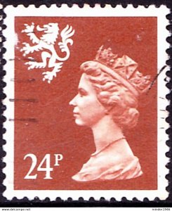 GREAT BRITAIN Scotland 1991 QEII 24p Chestnut Machin SG70 FU