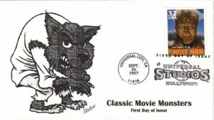 #3172 Wolf Man Shadow FDC