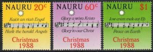 Nauru Stamp 355-357  - 88 Christmas;;Christmas music