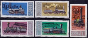 Russia, 1978, History of Russian Locomotives, #4657-61, MNH,++