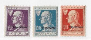 Tripolitania Sc #25-27 set of 3 LH VF