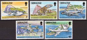 ZAYIX Gibraltar 369-373 MNH Royal Air Force Military Aviation Planes 042523S79M