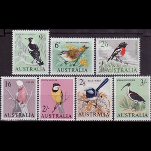 AUSTRALIA 1963 - Scott# 367-73 Birds 6p-3s NH