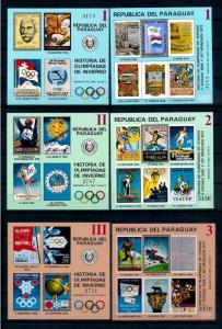 [72749] Paraguay 1972 History Olympic Games Posters Souvenir Sheet MNH