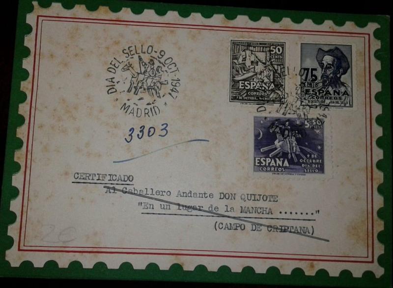 O) 1947  SPAIN, QUIXOTE READING SCT 750-QUIXOTE BY ZULOAGA  SC 751 -QUIXOTE AND 