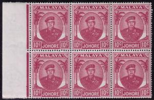 Malaya - Johore # 138  Mint VF NH  Bl 6