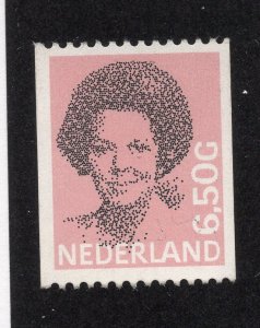 Netherlands 1982 6.50g light lilac rose Beatrix, Scott 636 MNG, value = $5.50