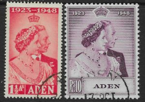 ADEN SG30/1 1948 ROYAL SILVER WEDDING SET USED