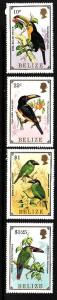 D3-Belize-Scott#844,846,848-9-Unused NH 1/2 set-Birds-1986-