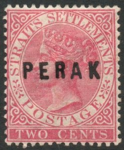 PERAK-1883 2c Pale Rose Sg 11 AVERAGE MOUNTED MINT V45360