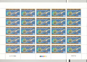 Comoros #619-622 Rotary, Space, Aviation 4v M/S of 25