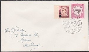 NEW ZEALAND 1959 cover TPO Main Trunk 50th Anniv railway pmk...............a3513