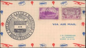 SOUTH DAKOTA DEADWOOD 1935  FIRST FLIGHT AM 35  #123