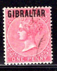 Gibraltar #2, very light cancel, CV $6.50