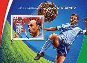 2016 Maldives. Alfredo Di Stefano. Michel Code: 6393 / Bl.949. Scott Code: 3680