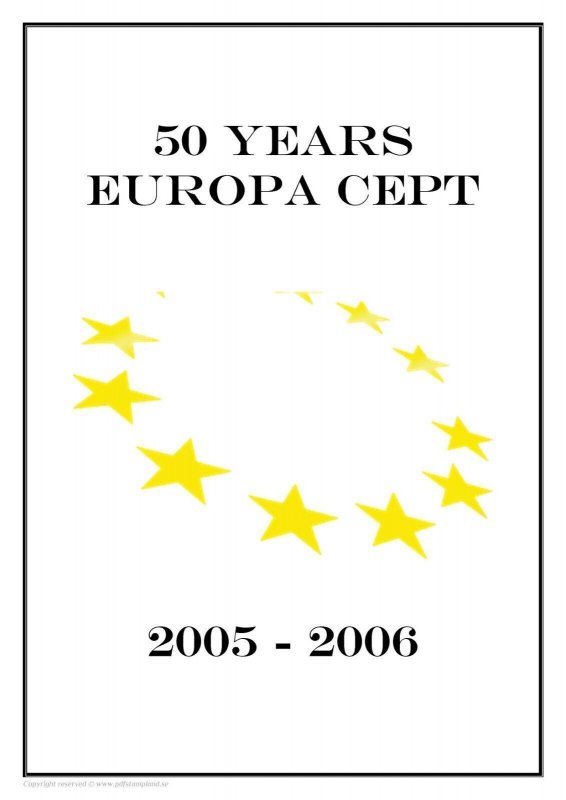 50 years Europa CEPT PDF (DIGITAL)  STAMP ALBUM PAGES