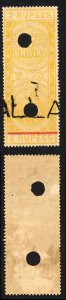 India Telegraph SGT55a 2r yellow with Red Bar at foot Cat from 350 Pounds