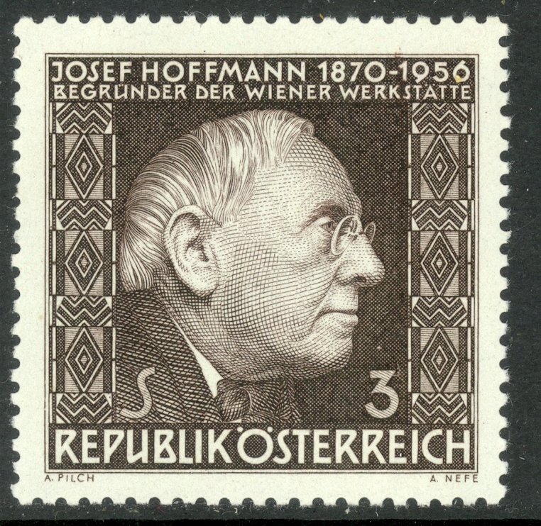 AUSTRIA 1966 Josef Hoffman Architect Sc 760 MNH