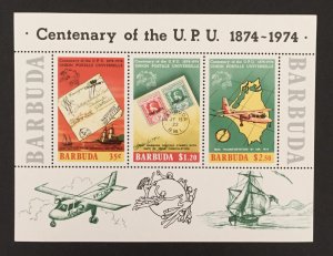 Barbuda 1974 #169a S/S, UPU, MNH.