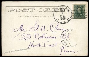 USA 1906 Colorado SELLAR Pitkin Co DPO R4 Cover 99070