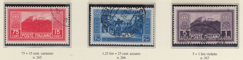 Italy Regno - Sassone n.262-268 cv 1140$ used