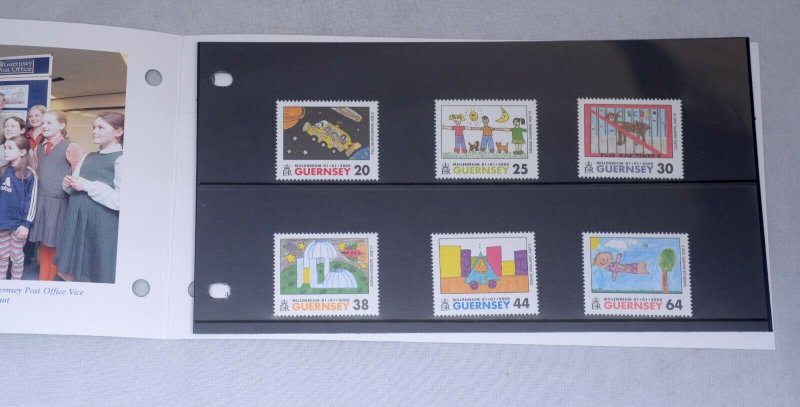 GUERNSEY #703-708 Presentation Pack Souvenir Folder Stamps Postage 2000 Mint NH