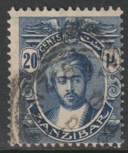 Zanzibar Scott 166 - SG286, 1921 Sultan 20c used