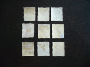 Stamps - Bermuda - Scott# 18,19a-19c,21-25 - Used Set of 9 Stamps