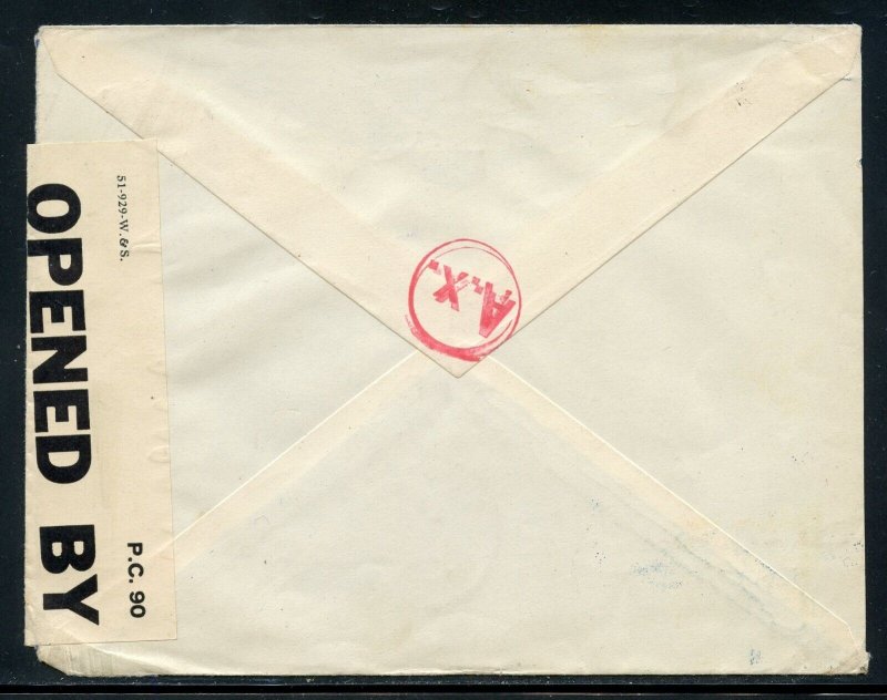 ALGERIA 1943 COVER KOLEA TO GENEVA SWITZERLAND FRANKED SCOTT #135 & 148 CENSORED