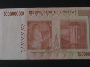 ​ZIMBABWE-2008-RESERVE BANK OF ZIMBABWE-50 BILLION DOLLARS-LT. CIRCULATED-VF