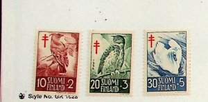 FINLAND Sc B135-7 NH ISSUE OF 1956 - BIRDS