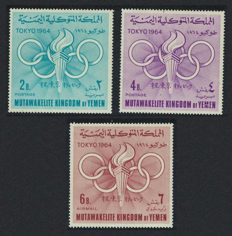 Yemen Olympic Games Tokyo 3v 1964 MNH SG#R52-R54