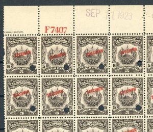 EL SALVADOR Revenue 5p ABNCo *F7407* SPECIMEN 1923 Corner Block{15} MNH ZU37