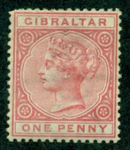 Gibraltar #10  Mint  VF VLH   Scott $50.00   Pulled Perfs...