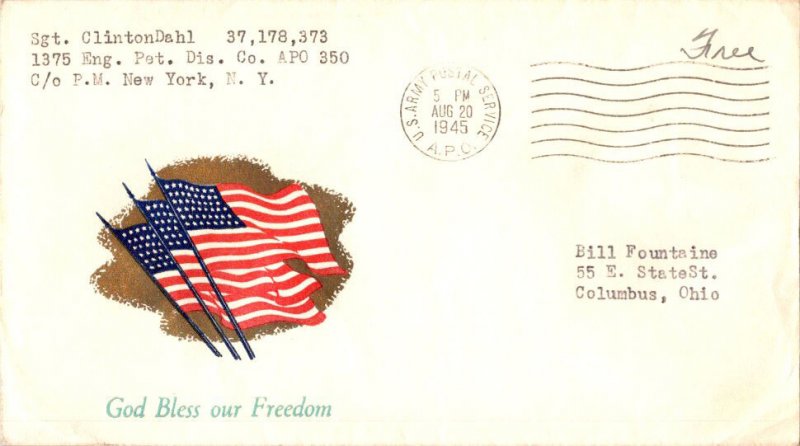 United States A.P.O.'s Soldier's Free Mail 1945 U.S. Army Postal Service, A.P...