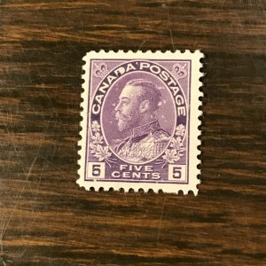 Canada 112 - 5¢ King George V, Violet -  F/VF,  ng -  SSCV 32.50