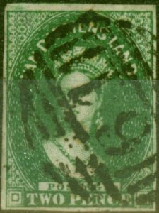 Tasmania 1855 2d Deep Green SG15 Good Used