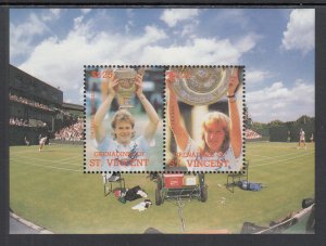 St Vincent Grenadines 622 Tennis Souvenir Sheet NH VF